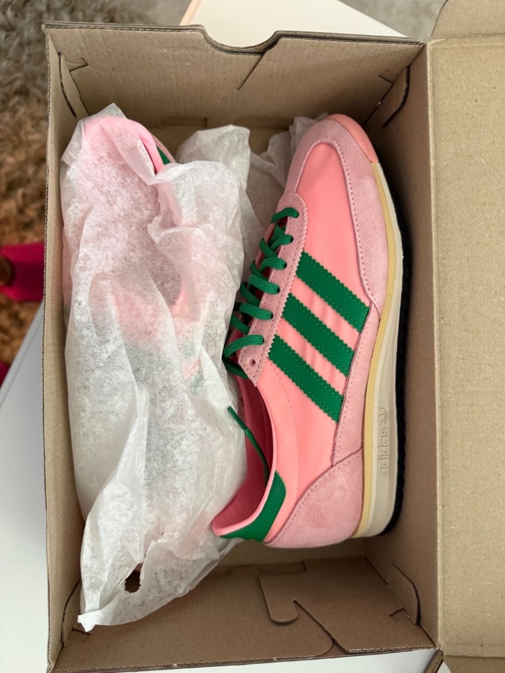 Adidas SL 72 OG Glow Pink Green (Women's) size 8